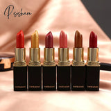 Brand Professional Lips Makeup Waterproof Long Lasting Pigment Nude Pink Mermaid Shimmer Lipstick