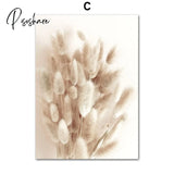 Bunny Tail Grass Reed Dandelion Flower Wall Art Canvas Painting Nordic Posters And Prints Pictures