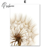 Bunny Tail Grass Reed Dandelion Flower Wall Art Canvas Painting Nordic Posters And Prints Pictures