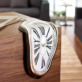 [Retro Melting Clock Creative Decoration] Twisted Clock Dali Melting Clock Retro Creative Countertop Pendant Study Mute Electronic Decoration Industrial Style