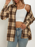 Classic Plaid Pattern Shirt - Classic Button Front Closure, Relaxed-Fit Casual Lapel, Long Sleeve Design for Versatility and Style - Designed Exclusively for Women, Perfect for Everyday Wear