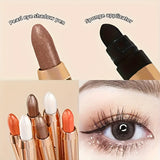 6pcs Set Highlighter Eyeshadow Pencil Shimmer Glitter Contouring Brightening Double-headed Eyeshadow Stick Lazy Eyeshadow Makeu