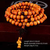 1/2pcs 108 Beads 8mm/0.31'' Sandalwood Buddhist Wood Prayer Beaded Knot Black Ebony Bracelets Bangles For Men, Father's Day Gift