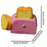 [11pcs Adorable Kitchen Magnets Set] 11pcs Adorable Pink Kitchen Refrigerator Magnets Set - Featuring Egg, Milk, Coffee, Toast & More - Ideal for Home Decor & Valentine's Day Gift
