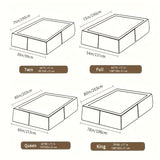 [1pc Elastic Solid Bed Skirt] 1pc Glam Style Solid Color Bed Skirt, Elastic Adjustable, Soft Polyester, Machine Washable, Ruffle Embellishment, Woven Fabric, 90gsm - Ideal for Bedroom, Living Room, Guest Room Decor, Bed Room