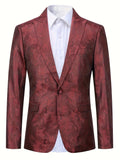 Men's Stylish Corduroy Blazer with Distinctive Pattern - Elegant Lapel Design for Formal Occasions & Casual Charm