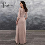 Charming Hot Sale Dusty Rose Mother Of The Bride Dresses Lace Latest Wedding Party Gowns With 3/4