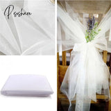 Cheap!48Cm*5Meter Sheer Crystal Organza Tulle Roll Fabric For Draping Wedding Ceremony Party Home