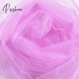 Cheap!48Cm*5Meter Sheer Crystal Organza Tulle Roll Fabric For Draping Wedding Ceremony Party Home