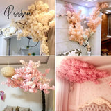 Cherry Branch Artificial Flower 100Cm Fake Plant Tree Home Garden Party Decoration Diy Wedding