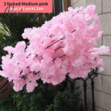 Cherry Branch Artificial Flower 100Cm Fake Plant Tree Home Garden Party Decoration Diy Wedding