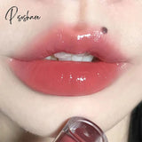 Cherry Pink Lip Plumper Gloss Crystal Jelly Oil Tint Korean Long-Lasting Waterproof Lipstick Lips