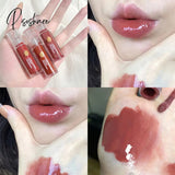 Cherry Pink Lip Plumper Gloss Crystal Jelly Oil Tint Korean Long-Lasting Waterproof Lipstick Lips