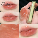 Cherry Pink Lip Plumper Gloss Crystal Jelly Oil Tint Korean Long-Lasting Waterproof Lipstick Lips