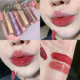 Cherry Pink Lip Plumper Gloss Crystal Jelly Oil Tint Korean Long-Lasting Waterproof Lipstick Lips