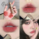 Cherry Pink Lip Plumper Gloss Crystal Jelly Oil Tint Korean Long-Lasting Waterproof Lipstick Lips