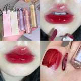 Cherry Pink Lip Plumper Gloss Crystal Jelly Oil Tint Korean Long-Lasting Waterproof Lipstick Lips