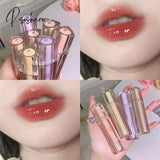 Cherry Pink Lip Plumper Gloss Crystal Jelly Oil Tint Korean Long-Lasting Waterproof Lipstick Lips