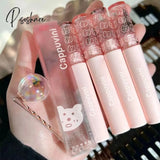 Cherry Pink Lip Plumper Gloss Crystal Jelly Oil Tint Korean Long-Lasting Waterproof Lipstick Lips