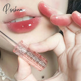 Cherry Pink Lip Plumper Gloss Crystal Jelly Oil Tint Korean Long-Lasting Waterproof Lipstick Lips