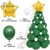 Christmas Balloon Green Gold Red Garland Arch Kit Candy Balloons Star Foil New Year Christma Party