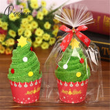 Christmas Cake Shape Towel Dinner Decor New Year Decorations For Home Ornaments Navidad Noel Tree