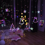 Christmas Decor String Garland Curtain Light Led For Wedding Home Tree Ornament Navidad Xmas Gift