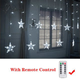 Christmas Decor String Garland Curtain Light Led For Wedding Home Tree Ornament Navidad Xmas Gift