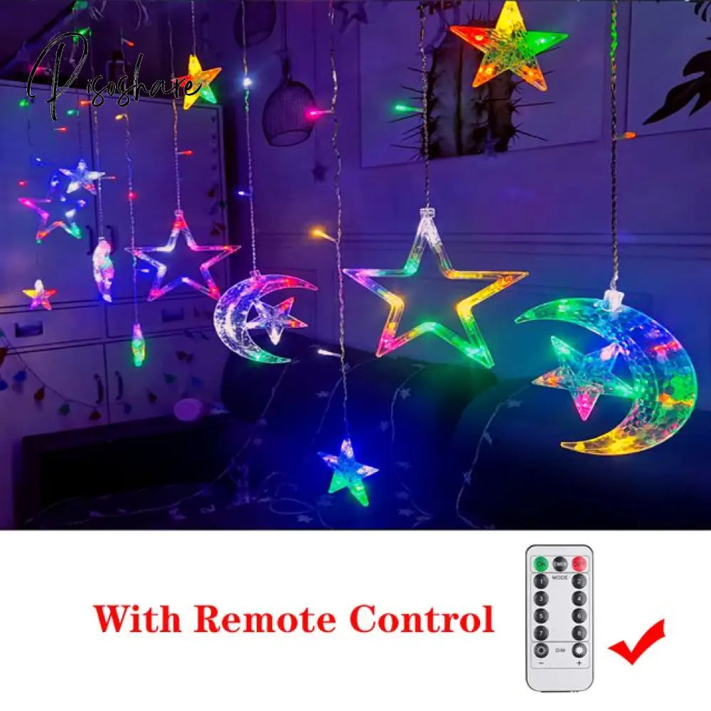 Christmas Decor String Garland Curtain Light Led For Wedding Home Tree Ornament Navidad Xmas Gift