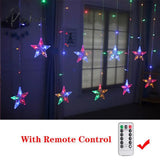 Christmas Decor String Garland Curtain Light Led For Wedding Home Tree Ornament Navidad Xmas Gift