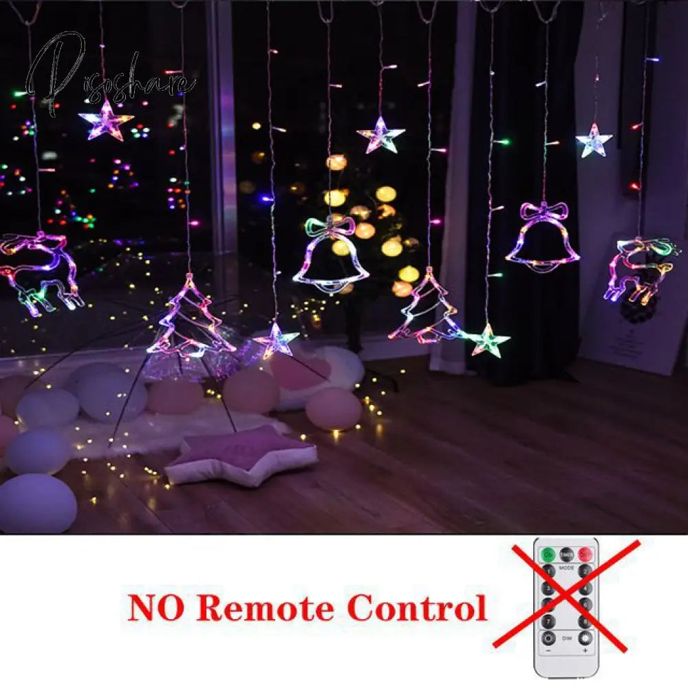 Christmas Decor String Garland Curtain Light Led For Wedding Home Tree Ornament Navidad Xmas Gift