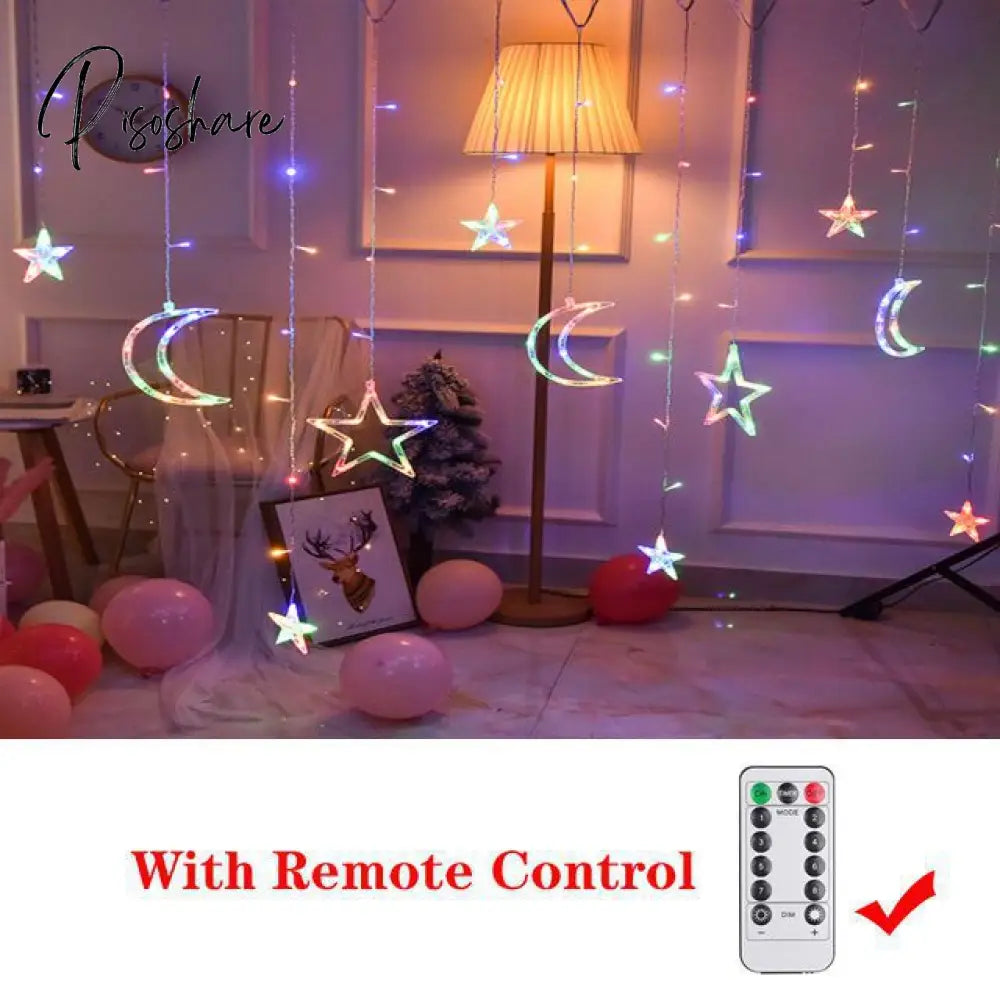 Christmas Decor String Garland Curtain Light Led For Wedding Home Tree Ornament Navidad Xmas Gift