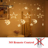 Christmas Decor String Garland Curtain Light Led For Wedding Home Tree Ornament Navidad Xmas Gift