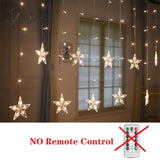 Christmas Decor String Garland Curtain Light Led For Wedding Home Tree Ornament Navidad Xmas Gift