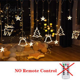 Christmas Decor String Garland Curtain Light Led For Wedding Home Tree Ornament Navidad Xmas Gift