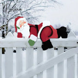 Christmas Decoration Fence Peeker Santa Snowman Dwarf 2023 Diy Garden Yard Outdoor Art Sign Funny