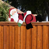 Christmas Decoration Fence Peeker Santa Snowman Dwarf 2023 Diy Garden Yard Outdoor Art Sign Funny