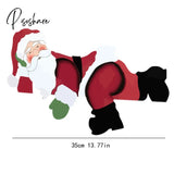 Christmas Decoration Fence Peeker Santa Snowman Dwarf 2023 Diy Garden Yard Outdoor Art Sign Funny A