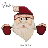 Christmas Decoration Fence Peeker Santa Snowman Dwarf 2023 Diy Garden Yard Outdoor Art Sign Funny B