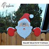 Christmas Decoration Fence Peeker Santa Snowman Dwarf 2023 Diy Garden Yard Outdoor Art Sign Funny