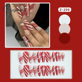 Christmas False Nail Manicure Acrylic Artificial Decor Press On Nails Snowflake Gingerbread Man