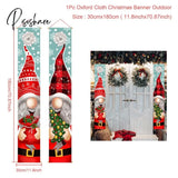 Christmas Hanging Flag Merry Outdoor Ornaments Decorations For Home Santa Claus Door Banner Xams