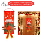 Christmas Hanging Flag Merry Outdoor Ornaments Decorations For Home Santa Claus Door Banner Xams