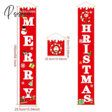 Christmas Hanging Flag Merry Outdoor Ornaments Decorations For Home Santa Claus Door Banner Xams