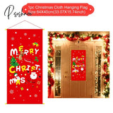 Christmas Hanging Flag Merry Outdoor Ornaments Decorations For Home Santa Claus Door Banner Xams