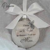 Christmas Ornament Feather Ball Angel In Heaven Decor Memorial Durable Father /Mom/Sister/Brother