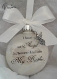 Christmas Ornament Feather Ball Angel In Heaven Decor Memorial Durable Father /Mom/Sister/Brother