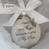 Christmas Ornament Feather Ball Angel In Heaven Decor Memorial Durable Father /Mom/Sister/Brother