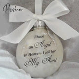 Christmas Ornament Feather Ball Angel In Heaven Decor Memorial Durable Father /Mom/Sister/Brother