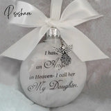 Christmas Ornament Feather Ball Angel In Heaven Decor Memorial Durable Father /Mom/Sister/Brother